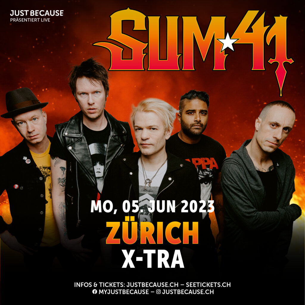 Sum 41 back to Zurich in June 2023, info and tickets